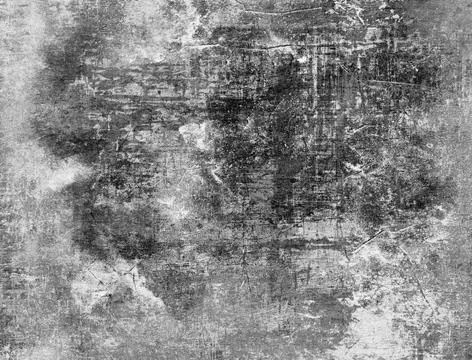 Black-White Grunge Dark Pattern. Wide-Screen Background. Black-White Grung... 스톡 사진