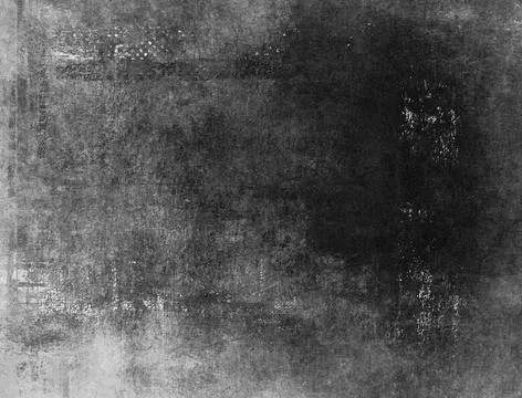 Black-White Grunge Dark Pattern. Wide-Screen Background. Black-White Grung... Stock Photos