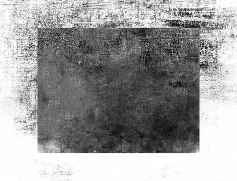 Black-White Grunge Dark Pattern. Wide-Screen Background. Black-White Grung... Stock Photos