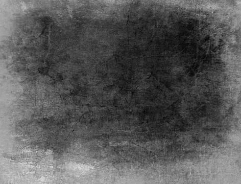 Black-White Grunge Dark Pattern. Wide-Screen Background. Black-White Grung... Stock Photos