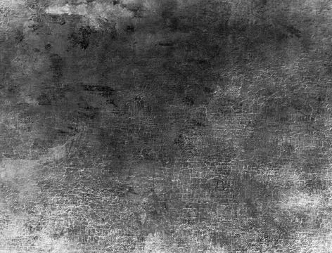 Black-White Grunge Dark Pattern. Wide-Screen Background. Black-White Grung... Stock Photos