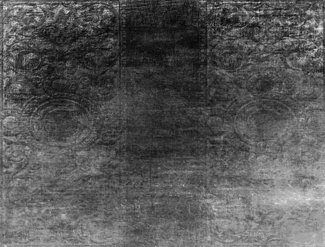 Black-White Grunge Dark Pattern. Wide-Screen Background. Black-White Grung... Foto stock