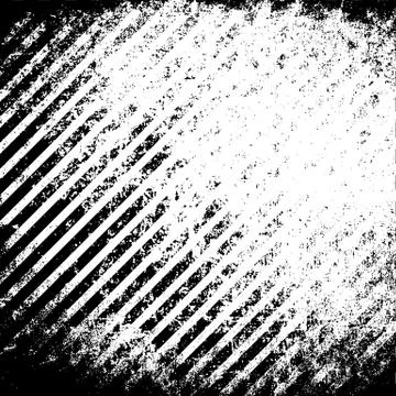 Black white grunge stripes pattern. Worn texture. Old dirty rough background. Stock Illustration
