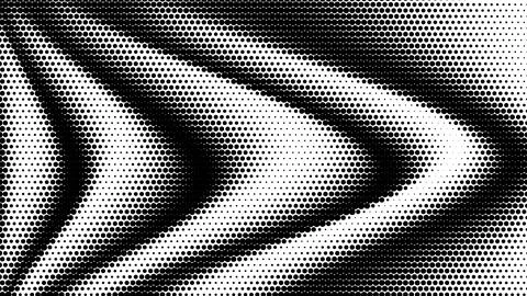 Black White Halftone Dot Fold Pattern Horizontal Background 库存插图