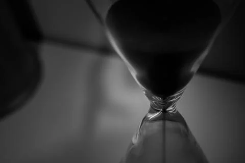 Black &amp; White Hourglass Dramatic Close Up Stock Photos