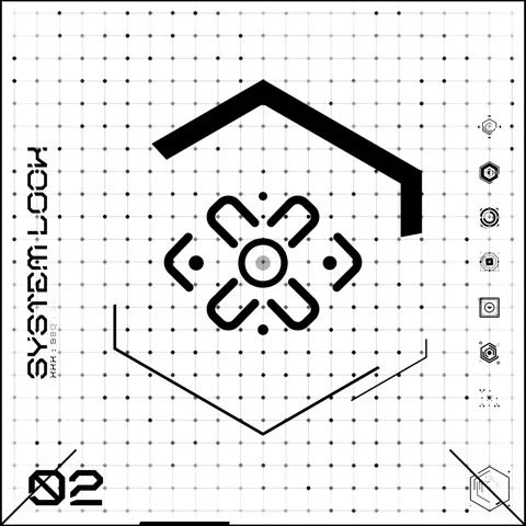 Black &amp; White Icon Dot Grid Panel 02 Video stock 294040476