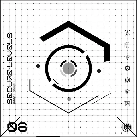 Black &amp; White Icon Dot Grid Panel 06 Stock-Footage 294040497