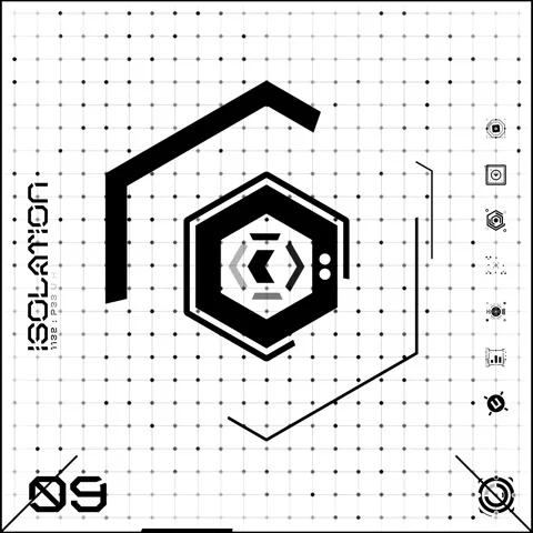 Black &amp; White Icon Dot Grid Panel 09 Stock-Footage 294040501