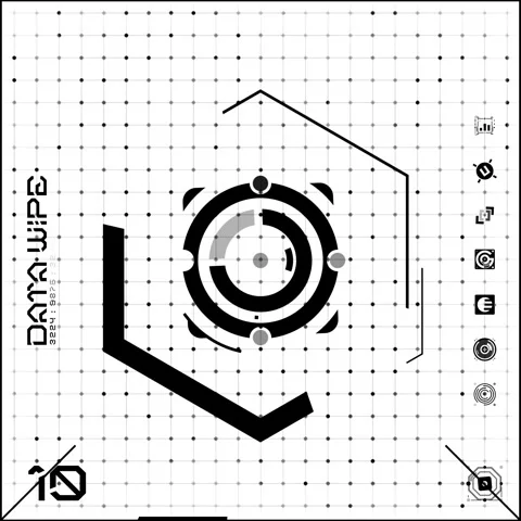 Black &amp; White Icon Dot Grid Panel 10 스톡 동영상 294040502
