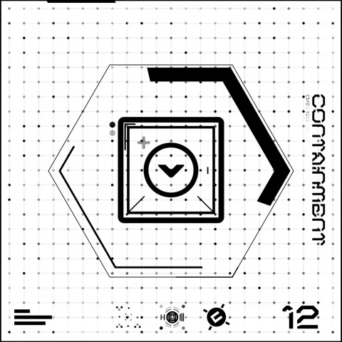 Black &amp; White Icon Dot Grid Panel 12 Stock Footage 294040513