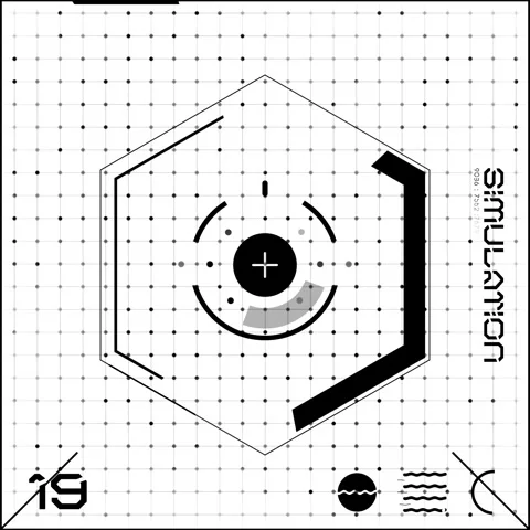 Black &amp; White Icon Dot Grid Panel 19 Video stock 294040539