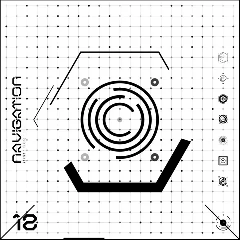 Black &amp; White Icon Dot Grid Panel 18 Stock Footage 294040551