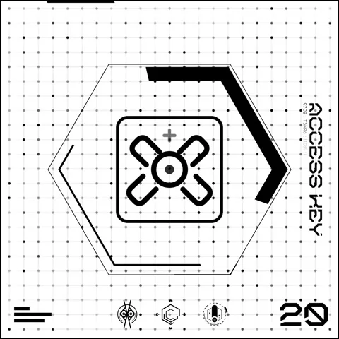 Black &amp; White Icon Dot Grid Panel 20 Stock Footage 294040559