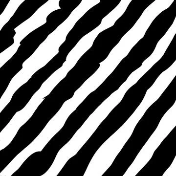 Black White Irregular Diagonal Stripe Pattern Stock Illustration
