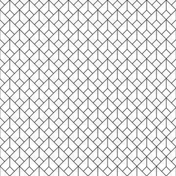Black White Linear Geometric Seamless Pattern 스톡 일러스트