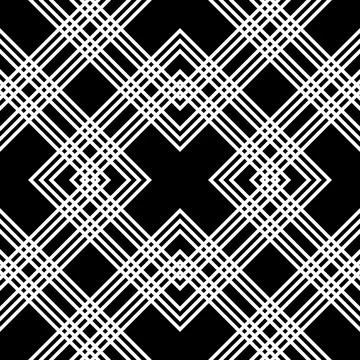 Black white linen geometric pattern Stock Illustration