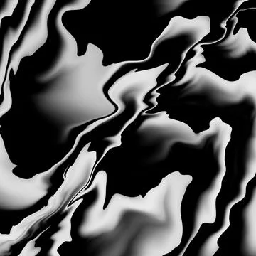 Black White Liquid Marble Abstract Background Stock Illustration