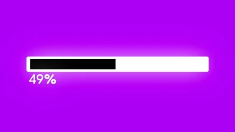 Black White Loading Progress Bar on Purple Gradient Background Stock Footage 341601639