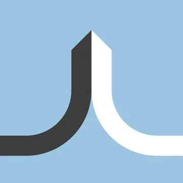 Black, white, merging concept Stock Illustration