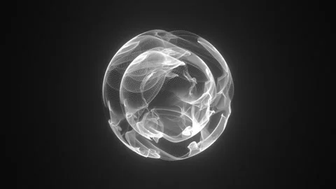 Black White Orb Stock Footage 308137695