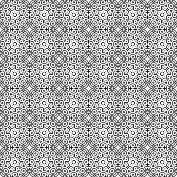 Black white ornate geometric pattern textile design Stock Illustration