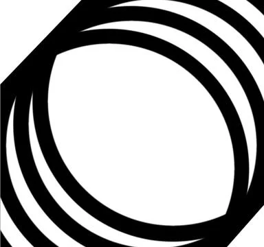 Black white oval pattern frame Stock Illustration