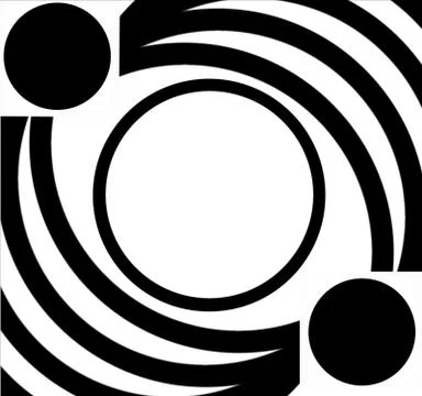 Black white oval pattern frame Stock Illustration