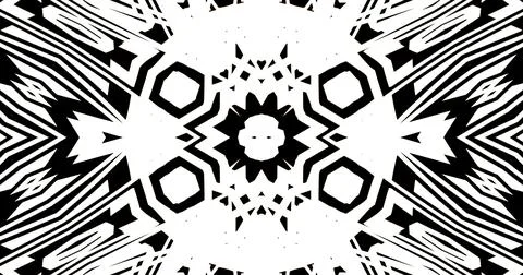 Black White Pattern Background Symmetric Pixels Modern Abstract Stock Illustration