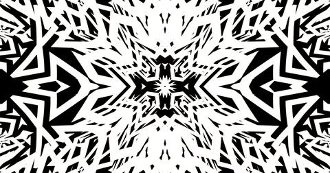 Black White Pattern Background Symmetric Pixels Modern Abstract Illustrazione stock