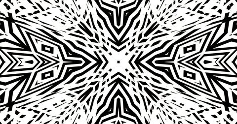 Black White Pattern Background Symmetric Pixels Modern Abstract Stock Illustration