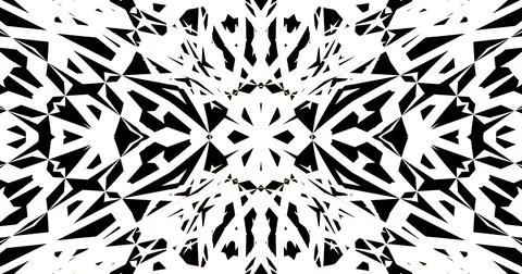 Black White Pattern Background Symmetric Pixels Modern Abstract Stock Illustration
