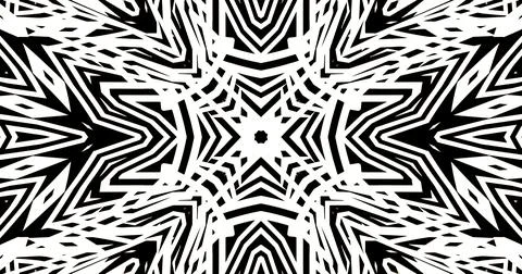 Black White Pattern Background Symmetric Pixels Modern Abstract Stock Illustration