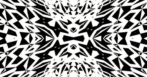 Black White Pattern Background Symmetric Pixels Modern Abstract Illustrazione stock