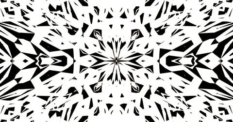Black White Pattern Background Symmetric Pixels Modern Abstract Stock Illustration