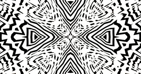 Black White Pattern Background Symmetric Pixels Modern Abstract Stock Illustration