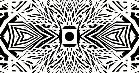 Black White Pattern Background Symmetric Pixels Modern Abstract Ilustração Stock