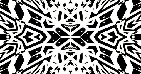 Black White Pattern Background Symmetric Pixels Modern Abstract Ilustração Stock