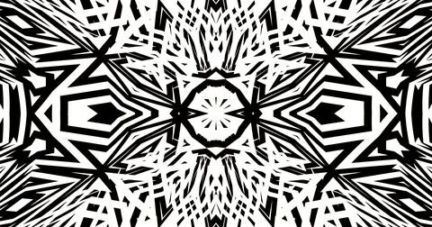 Black White Pattern Background Symmetric Pixels Modern Abstract Stock Illustration