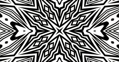 Black White Pattern Background Symmetric Pixels Modern Abstract Stock Illustration