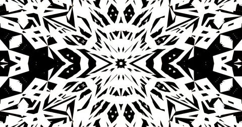 Black White Pattern Background Symmetric Pixels Modern Abstract Stock Illustration
