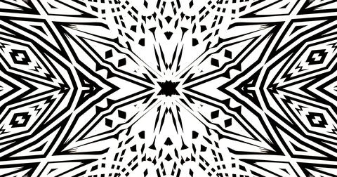 Black White Pattern Background Symmetric Pixels Modern Abstract Stock Illustration