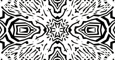 Black White Pattern Background Symmetric Pixels Modern Abstract Stock Illustration