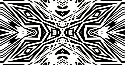 Black White Pattern Background Symmetric Pixels Modern Abstract Stock Illustration