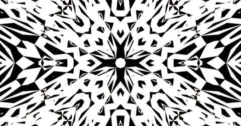 Black White Pattern Background Symmetric Pixels Modern Abstract Stock Illustration