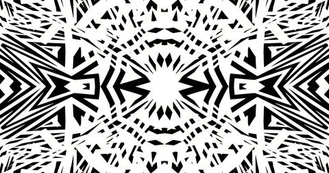 Black White Pattern Background Symmetric Pixels Modern Abstract Stock Illustration