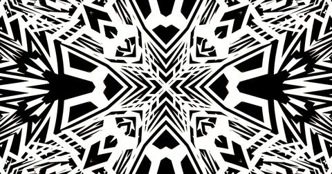 Black White Pattern Background Symmetric Pixels Modern Abstract Ilustração Stock