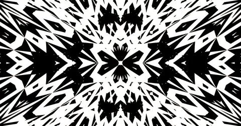 Black White Pattern Background Symmetric Pixels Modern Abstract Stock Illustration