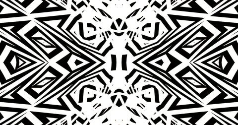 Black White Pattern Background Symmetric Pixels Modern Abstract Stock Illustration