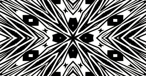 Black White Pattern Background Symmetric Pixels Modern Abstract Ilustração Stock