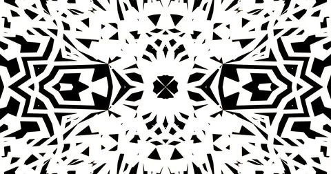 Black White Pattern Background Symmetric Pixels Modern Abstract Ilustração Stock